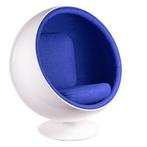 lounge stoel Ball Chair Glasvezel wit, Maison & Meubles, Verzenden