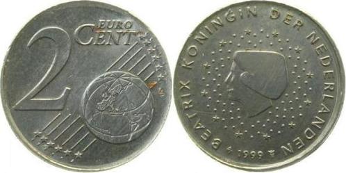 Fehlpraegung 2 Cent 1999 Nederland auf artfremdem Rohling, Postzegels en Munten, Munten | Europa | Niet-Euromunten, België, Verzenden