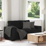 vidaXL 2-zitsbank 120 cm stof zwart, Huis en Inrichting, Verzenden, Nieuw