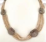 Collier Platine Perle - Diamant, Nieuw