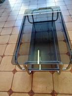 Centre de table - Métal, Verre - table basse en métal chromé