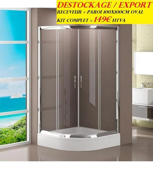 DESTOCKAGE/EXPORT CABINE DOUCHE KIT COMPLET 100X100, Doe-het-zelf en Bouw, Sanitair