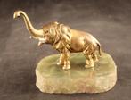 Sculpture, Olifant - 12 cm - Bronze, Onyx, Antiek en Kunst