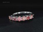 1 Witgouden ring met fancy pink diamant 1.30..., Handtassen en Accessoires, Nieuw, Ophalen