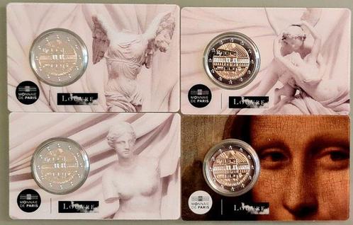 Frankrijk. 2 Euro 2025 Musée du Louvre (4 coincards), Postzegels en Munten, Munten | Europa | Euromunten