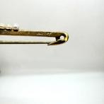 Broche - 15 carats Or jaune - 0.15ct. tw. Saphir - Perle -