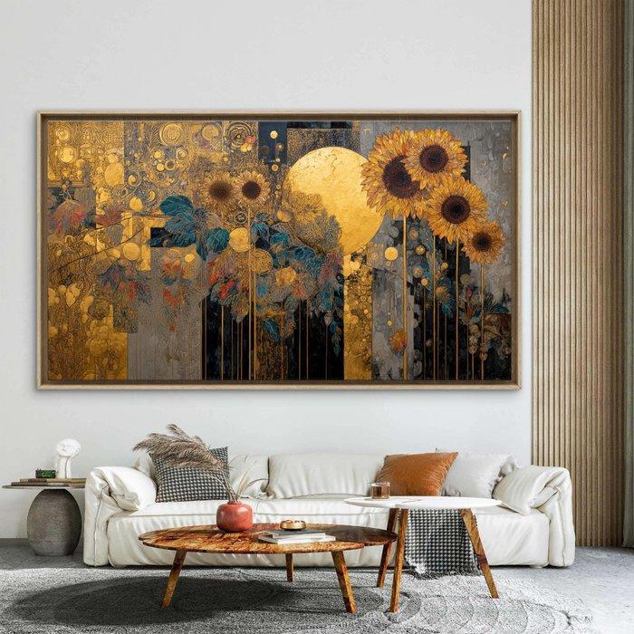 Mrs Art Prime - The Golden Sunset in Gustav Klimt Style, Antiquités & Art, Art | Peinture | Moderne