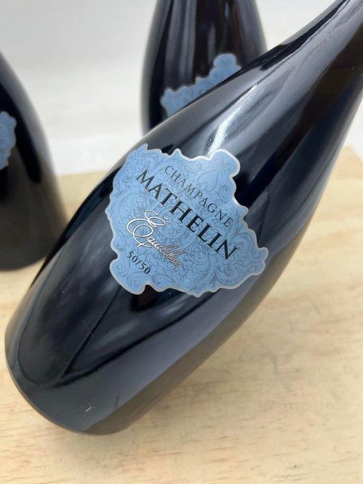 2015 Mathelin, Equilibre - Champagne - 3 Flessen (0.75, Verzamelen, Wijnen