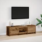 vidaXL TV Kast met LED Oude Hout 140x34x40 cm Geengineerd, Huis en Inrichting, Verzenden, Nieuw