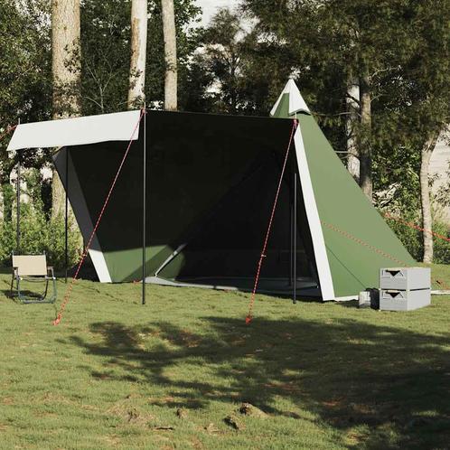 vidaXL Tipitent 6-persoons waterdicht groen, Caravans en Kamperen, Tenten, Nieuw, Verzenden