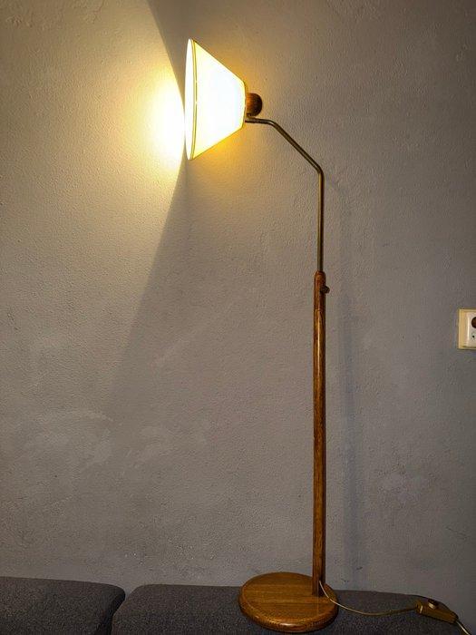 Staande lamp - Walnoot - Scandinavisch walnoot, Antiek en Kunst, Kunst | Designobjecten