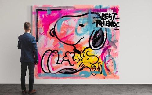 MAxIMO - SNOOPY&WOOD BEST FRIEND, Antiek en Kunst, Kunst | Schilderijen | Modern