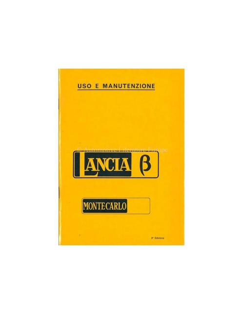 1976 LANCIA BETA MONTE-CARLO INSTRUCTIEBOEKJES ITALIAANS, Autos : Divers, Modes d'emploi & Notices d'utilisation, Enlèvement ou Envoi