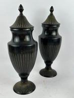 Balustervaas - Metaal - Een paar dekschalen, Antiek en Kunst