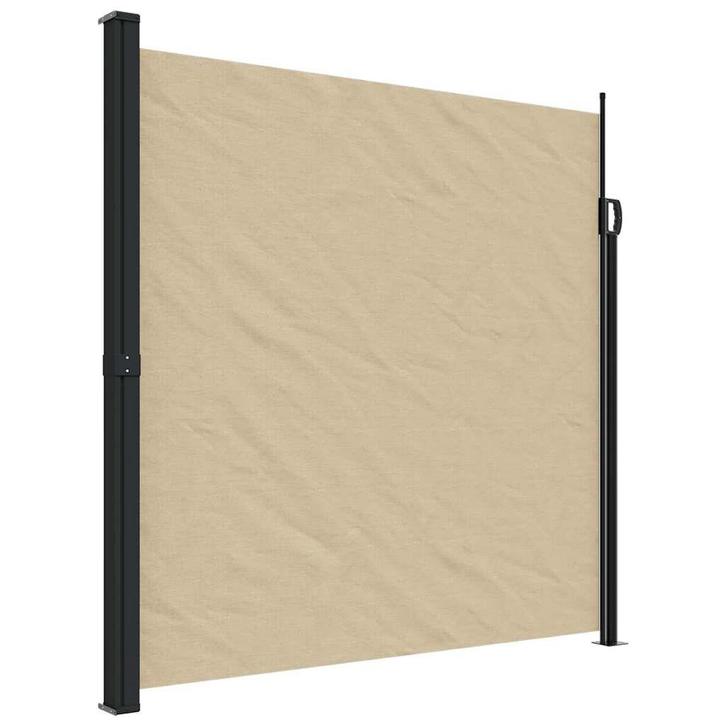 Uittrekbaar Windscherm Beige | OP = OP | Topdeal, Tuin en Terras, Tuinschermen, Nieuw, Kunststof, 200 cm of meer, 200 cm of meer