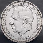 Sint-Helena. 1 Pound 2023 Una and The Lion, King Charles