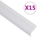 vidaXL Trapneuzen L-vormig 15 st 90 cm aluminium, Doe-het-zelf en Bouw, Verzenden, Nieuw