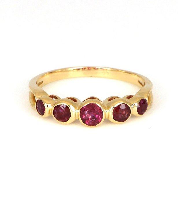 Zonder Minimumprijs - Ring - 18 karaat Geel goud - 1.00ct., Handtassen en Accessoires, Ringen