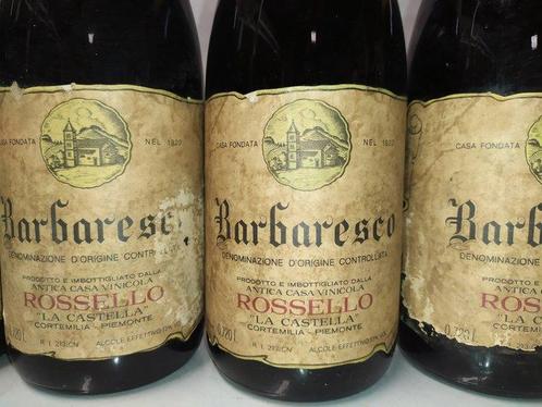 1974 Rossello La Castella - Barbaresco - 6 Flessen (0.72L), Verzamelen, Wijnen