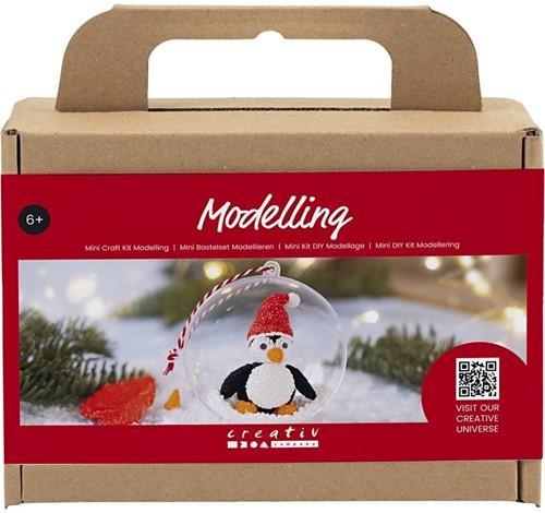 Diykit pakket hobbyset mini kerstbal boetseren pinguïn, Hobby en Vrije tijd, Knutselen, Nieuw