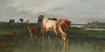 Antonio Cortés y Aguilar (1827-1908) - Cows drinking from a