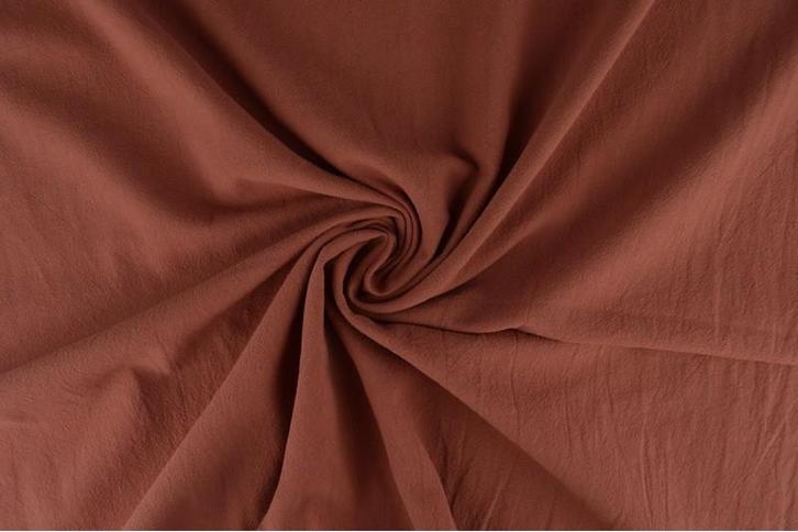 10 meter gewassen katoen - Donker oud roze - 100% katoen, Hobby en Vrije tijd, Stoffen en Lappen, 120 cm of meer, 200 cm of meer