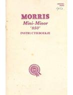 1961 MORRIS MINI MINOR 850 INSTRUCTIEBOEKJE NEDERLANDS, Ophalen of Verzenden
