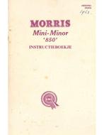 1961 MORRIS MINI MINOR 850 INSTRUCTIEBOEKJE NEDERLANDS, Ophalen of Verzenden
