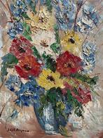 Jan Kelderman (1914-1990) - Stilleven vaas met bloemen, Antiek en Kunst