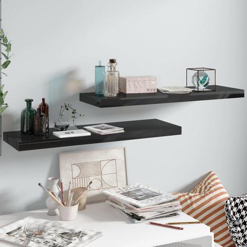 vidaXL Wandschappen zwevend 2 st 80x23,5x3,8 cm MDF, Huis en Inrichting, Kasten | Wandmeubels, Nieuw, Verzenden