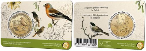 België 2,5 Euro 2022 'Vogelbescherming' Coincard Frans