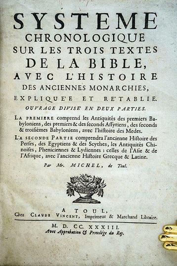 Mr. Michel de Toul - Système chronologique sur les trois