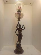 Charles ANFRIE (1833-1905) - Olielamp - Spiegel, kristal,, Antiek en Kunst