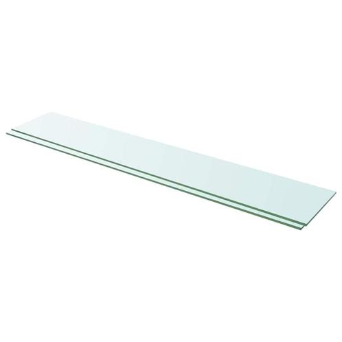 vidaXL Schappen 2 st 110x20 cm glas transparant, Huis en Inrichting, Kasten | Wandmeubels, Nieuw, Verzenden