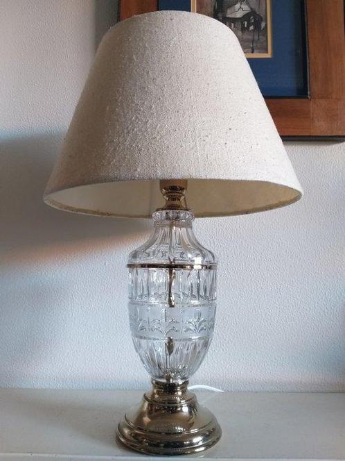 Tafellamp - Rotsglas, verguld messing, Antiek en Kunst, Curiosa en Brocante