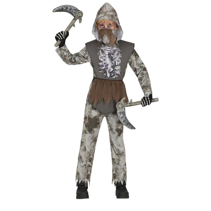 Ninja Kostuum Kind Grijs, Hobby en Vrije tijd, Feestartikelen, Nieuw, Verzenden