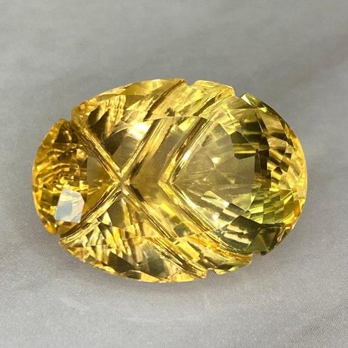 Zonder Minimumprijs Geel Citrien  - 26.90 ct - nternational, Handtassen en Accessoires, Edelstenen