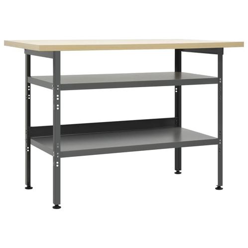 vidaXL Werkbank 120x60x85 cm staal grijs, Doe-het-zelf en Bouw, Werkbanken, Nieuw, Verzenden