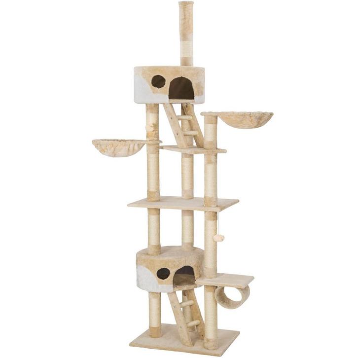tectake Krabpaal Hansi 260cm - beige / wit, Animaux & Accessoires, Accessoires pour chats, Envoi