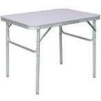 Aluminium campingtafel aluminium 75x55x68cm - grijs