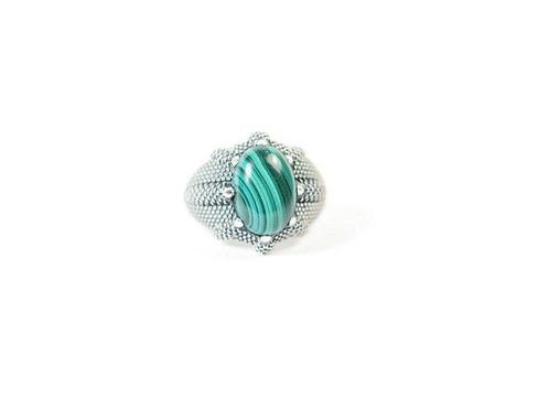 malachiet Herenring / Cabochon / nieuw- 7.04 g - (1), Verzamelen, Mineralen en Fossielen