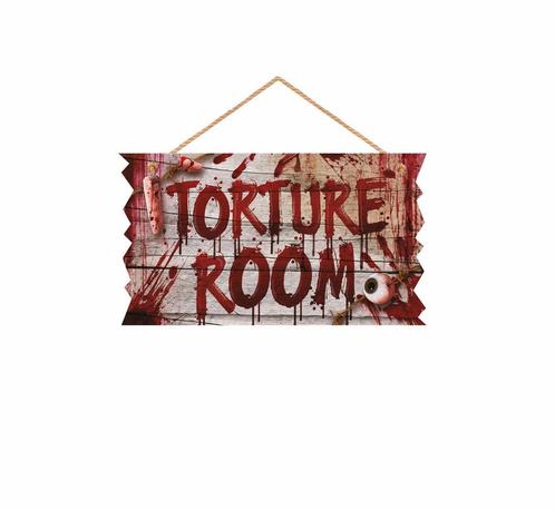 Halloween Hangdecoratie Torture Room 35cm, Hobby en Vrije tijd, Feestartikelen, Nieuw, Verzenden
