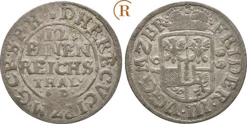 1/12 taler, daalder Stargard 1689 Sd Preussen Pruisen: Fr..., Timbres & Monnaies, Monnaies | Europe | Monnaies non-euro, Envoi