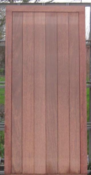 Moabi houten buitendeur , voordeur , deur 107 x 224, Doe-het-zelf en Bouw, Deuren en Vliegenramen, Nieuw, Hout, Buitendeur, 215 cm of meer