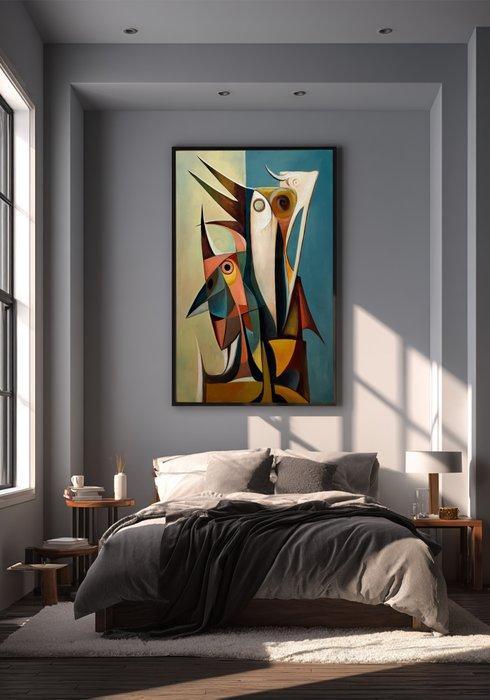 E. Pérez Lezcano - “Vigías de la Selva” XL ( No Reserve, Antiek en Kunst, Kunst | Schilderijen | Modern