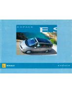 2007 RENAULT ESPACE INSTRUCTIEBOEKJE NEDERLANDS