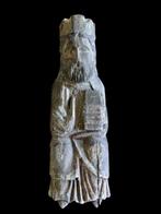 sculptuur, Heiliger oder König im romanischen Stil - 25 cm -