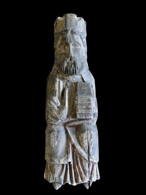 sculptuur, Heiliger oder König im romanischen Stil - 25 cm -, Antiek en Kunst, Kunst | Niet-Westerse kunst