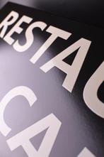 CAFE RESTAURANT 900mm; handmade enamel - Enseigne en émail -