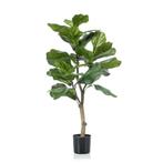 Kunstplant - Ficus Lyrata - Tabaksplant - 100 cm, Huis en Inrichting, Woonaccessoires | Kunstplanten en Kunstbloemen, Nieuw